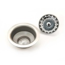 MIGSA BX-R3 CONTRA DE CANASTA DE 4" (10.1 CM) DE ACERO INOXIDABLE CON TUBO DE SALIDA DE BRONCE