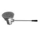 MIGSA BX-P3 CONTRA DE CANASTA DE 1 1/2" (3.8 CM) DE ACERO INOXIDABLE CON TUBO DE SALIDA DE BRONCE